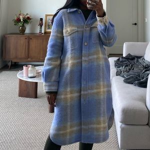 Aritiza Ganni Long Shirt Jacket in Small